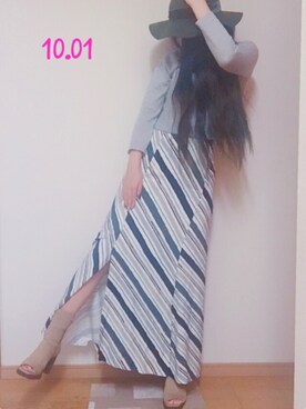 「LILY BROWN（リリーブラウン）のアイテム（帽子）」を使った、ellyさん（レディース・158cm）の秋コーディネート