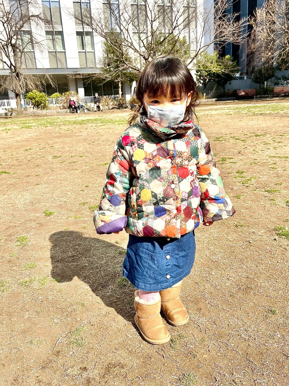 「2歳、お散歩♪」｜「西松屋のアイテム（ダウンジャケット/コート、その他）」を使った、cocodesgraceさん（キッズ・90cm）の冬コーディネートの1枚目の写真