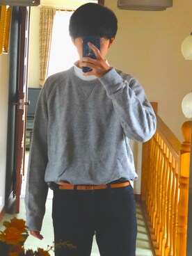 「タートル」｜「アイテム（スウェット）」を使った、kensekiさん（メンズ・173cm）の秋コーディネート