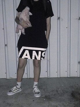 「VANS（バンズ）のアイテム（チュニック）」を使った、qqmeat さん（レディース・168cm）の冬コーディネート