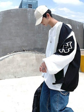 「Kappa（カッパ）のアイテム」を使った、pppさん（メンズ・165cm）の夏コーディネート