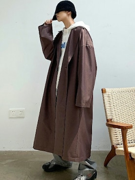 「neos（ネオス）のアイテム（ステンカラーコート）」を使った、pppさん（メンズ・165cm）の冬コーディネート