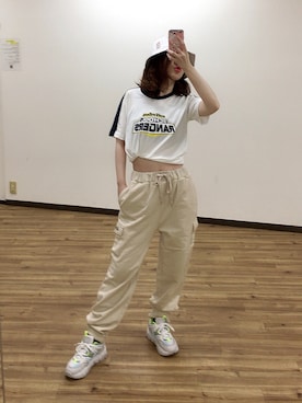 「ANDGEEBEE（アンジービー）のアイテム」を使った、あんぱんちさん（レディース・158cm）の春コーディネート