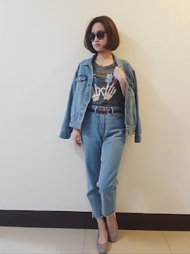 「通勤穿搭」｜「アイテム（パンプス）」を使った、Gemmaさん（レディース・156cm）の夏コーディネート