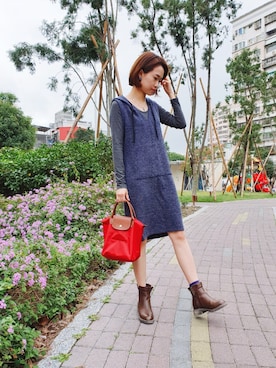「WEAR」｜「アイテム（ワンピース/ドレス）」を使った、Gemmaさん（レディース・157cm）の冬コーディネート