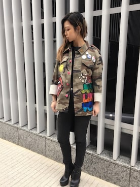 「HISTORY（ヒストリー）のアイテム（ジャケット/アウター）」を使った、runaさん（レディース・158cm）の冬コーディネート