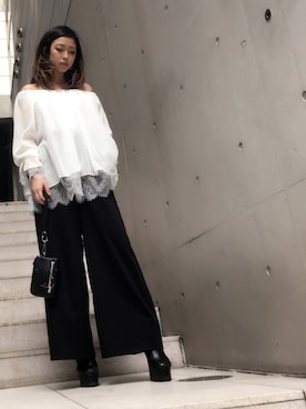 「ADDICT NOIR（アディクトノアー）のアイテム（チュニック）」を使った、runaさん（レディース・158cm）の春コーディネート