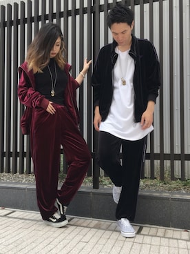 「MYne（マイン）のアイテム（ブルゾン）」を使った、runaさん（レディース・158cm）の夏コーディネート