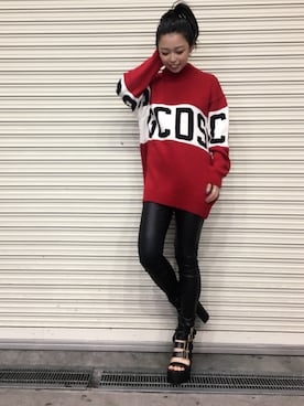 「GCDS」｜「アイテム（その他）」を使った、runaさん（レディース・159cm）の秋コーディネート
