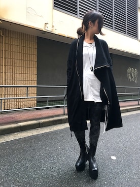 「KMRii（ケムリ）のアイテム（ジャケット/アウター）」を使った、runaさん（レディース・159cm）の秋コーディネート