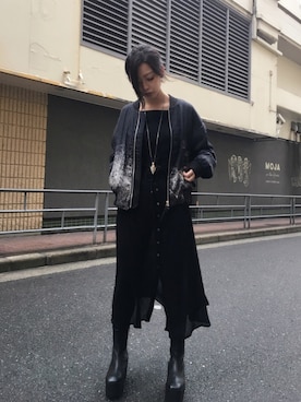「mode」｜「アイテム（ブルゾン）」を使った、runaさん（レディース・159cm）の秋コーディネート