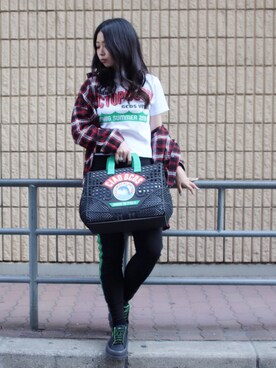 「GCDS」｜「アイテム（その他）」を使った、runaさん（レディース・159cm）の春コーディネート