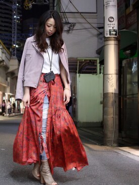 「KMRii（ケムリ）のアイテム（財布/小物）」を使った、runaさん（レディース・159cm）の春コーディネート