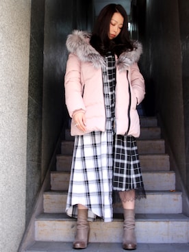 「Down Jacket 」｜runaさん（レディース・159cm）の秋コーディネート