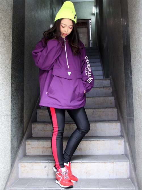 Runa Royal Flash 梅田 Guessのブルゾンを使ったコーディネート Wear