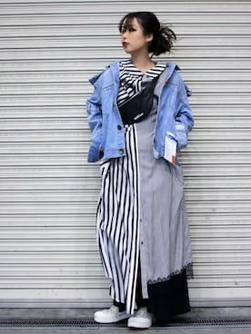 「ISAMU KATAYAMA BACKLASH（イサムカタヤマバックラッシュ）のアイテム（バッグ）」を使った、runaさん（レディース・159cm）の冬コーディネート