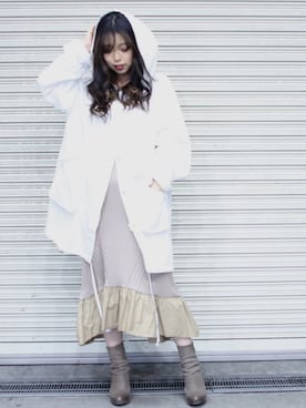 「styling/（スタイリング）のアイテム（その他アウター）」を使った、runaさん（レディース・159cm）の冬コーディネート