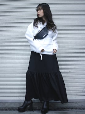 「ISAMU KATAYAMA BACKLASH（イサムカタヤマバックラッシュ）のアイテム（バッグ）」を使った、runaさん（レディース・159cm）の春コーディネート