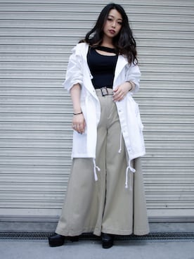 「styling/（スタイリング）のアイテム（その他アウター）」を使った、runaさん（レディース・159cm）の春コーディネート