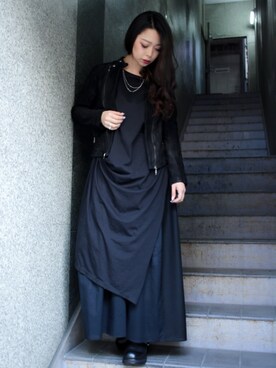 「KMRii（ケムリ）のアイテム（ワンピース/ドレス）」を使った、runaさん（レディース・159cm）の春コーディネート