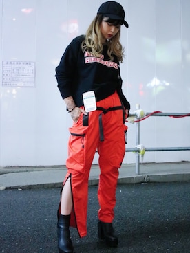 「SUPERTHANKS」｜「アイテム（アクセサリー）」を使った、runaさん（レディース・159cm）の夏コーディネート