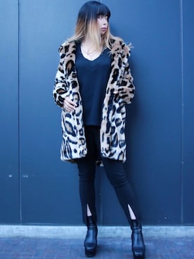 「ROYAL FLASH（ロイヤルフラッシュ）のアイテム（その他アウター）」を使った、runaさん（レディース・159cm）の秋コーディネート