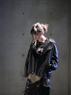 「ISAMU KATAYAMA BACKLASH（イサムカタヤマバックラッシュ）のアイテム（ジャケット/アウター）」を使った、runaさん（レディース・159cm）の冬コーディネート