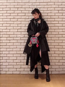 「ADDICT NOIR（アディクトノアー）のアイテム（ジャケット/アウター）」を使った、runaさん（レディース・159cm）の冬コーディネート