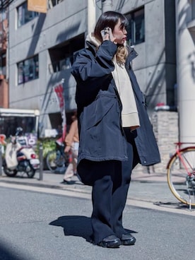 「ROYAL FLASH（ロイヤルフラッシュ）のアイテム（ブルゾン）」を使った、runaさん（レディース・159cm）の春コーディネート