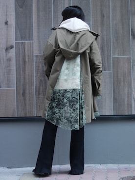 「ADDICT NOIR（アディクトノアー）のアイテム（ジャケット/アウター）」を使った、runaさん（レディース・159cm）の春コーディネート