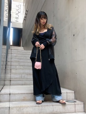 「ADDICT NOIR（アディクトノアー）のアイテム（ジャケット/アウター）」を使った、runaさん（レディース・159cm）の春コーディネート