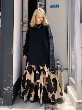 「アニマル」｜「アイテム（アクセサリー）」を使った、runaさん（レディース・159cm）の夏コーディネート