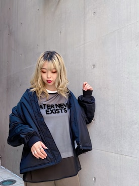 「Y-3（ワイスリー）のアイテム（その他アウター）」を使った、runaさん（レディース・159cm）の夏コーディネート