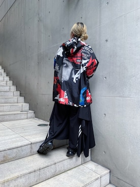 「Y-3（ワイスリー）のアイテム（その他アウター）」を使った、runaさん（レディース・159cm）の夏コーディネート