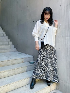 「透け感」｜「アイテム（PC・スマホグッズ/家電）」を使った、runaさん（レディース・159cm）の夏コーディネート