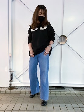 「Maison Margiela（メゾンマルジェラ）のアイテム（ブーツ）」を使った、runaさん（レディース・159cm）の秋コーディネート