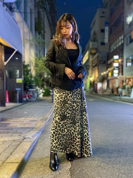 「ADDICT NOIR（アディクトノアー）のアイテム（ジャケット/アウター）」を使った、runaさん（レディース・159cm）の秋コーディネート