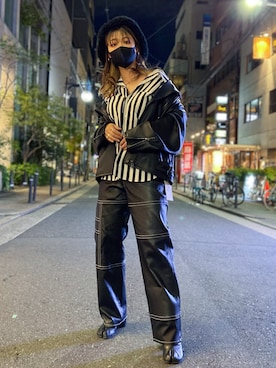 「backlash」｜「アイテム（アクセサリー）」を使った、runaさん（レディース・159cm）の秋コーディネート