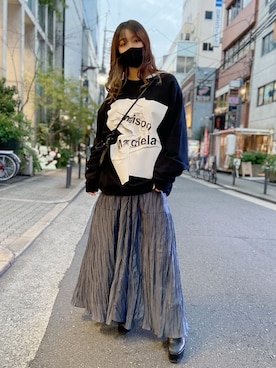 「ISAMU KATAYAMA BACKLASH（イサムカタヤマバックラッシュ）のアイテム（バッグ）」を使った、runaさん（レディース・159cm）の秋コーディネート
