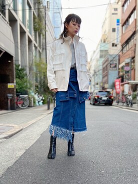 「AULA」｜「アイテム（ジャケット/アウター）」を使った、runaさん（レディース・159cm）の冬コーディネート