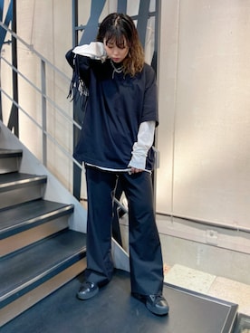 「SUPERTHANKS」｜「アイテム（アクセサリー）」を使った、runaさん（レディース・159cm）の冬コーディネート