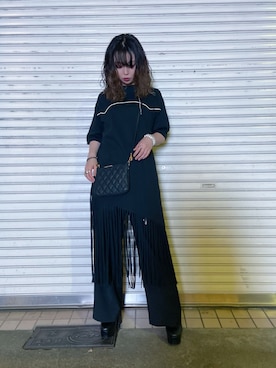 「backlash」｜「アイテム（アクセサリー）」を使った、runaさん（レディース・159cm）の春コーディネート