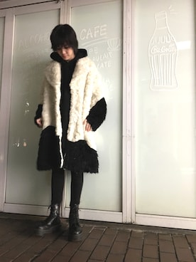 「CATCOPY」｜Hikaru Shimizuさん（レディース・165cm）の冬コーディネート