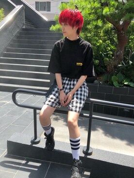 「stereovinyls」｜Hikaru Shimizuさん（レディース・165cm）の夏コーディネート