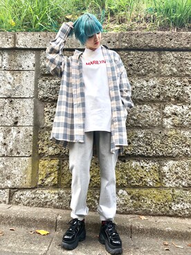 「Chica（チカ）のアイテム」を使った、Hikaru Shimizuさん（レディース・165cm）の夏コーディネート