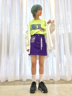 「Chica（チカ）のアイテム」を使った、Hikaru Shimizuさん（レディース・165cm）の秋コーディネート