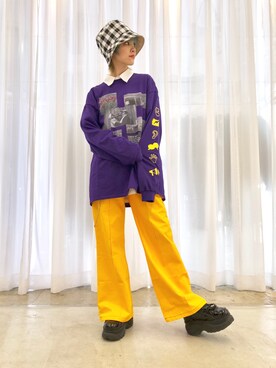 「Chica（チカ）のアイテム」を使った、Hikaru Shimizuさん（レディース・165cm）の秋コーディネート