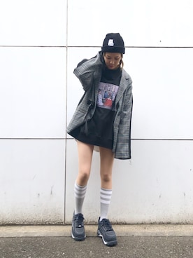 「Chica（チカ）のアイテム」を使った、Hikaru Shimizuさん（レディース・165cm）の春コーディネート