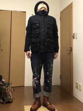 「ACNE（アクネ）のアイテム（ジャケット/アウター）」を使った、ikutaroさん（メンズ・177cm）の冬コーディネート