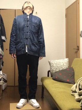 「STUDIO ORIBE（スタジオオリベ）のアイテム」を使った、ikutaroさん（メンズ・177cm）の冬コーディネート